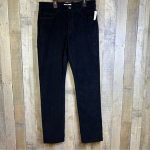 Goodthreads Size 31x34 Black Slim Corduroy Pants w/5 Pockets & Belt Loops